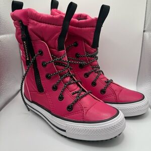 Converse Kids Pink and Black Rain & Snow Boots